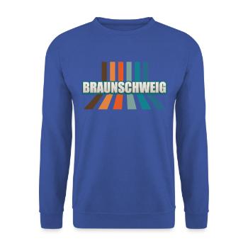 Braunschweigerin Braunschweiger Braunschweig - Unisex Pullover - Royalblau - Vorne - Alina (178cm) & Michal (187cm)