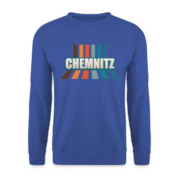 Chemnitzerin Chemnitzer Chemnitz - Unisex Pullover - Royalblau - Vorne - Alina (178cm) & Michal (187cm)