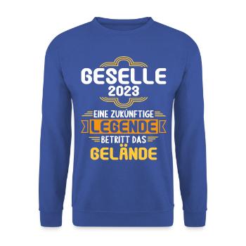 Geselle Gesellenprüfung bestanden Gesellen - Unisex Pullover - Royalblau - Vorne - Alina (178cm) & Michal (187cm)