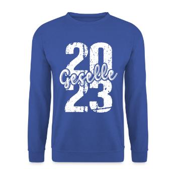 Geselle Gesellenprüfung bestanden Gesellen - Unisex Pullover - Royalblau - Vorne - Alina (178cm) & Michal (187cm)