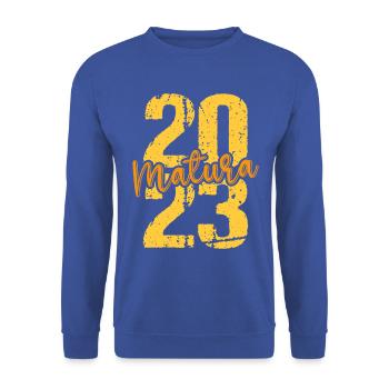 Matura Jeunes Filles Femmes et Hommes Matura 2023 - Sweat-shirt Unisexe - bleu royal - Devant - Alina (178cm) & Michal (187cm)