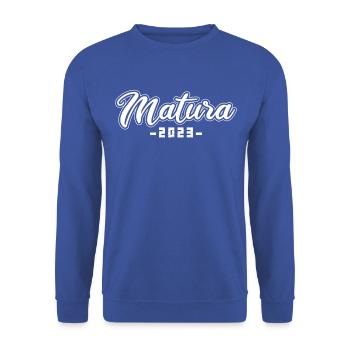 Matura Jeunes Filles Femmes et Hommes Matura 2023 - Sweat-shirt Unisexe - bleu royal - Devant - Alina (178cm) & Michal (187cm)