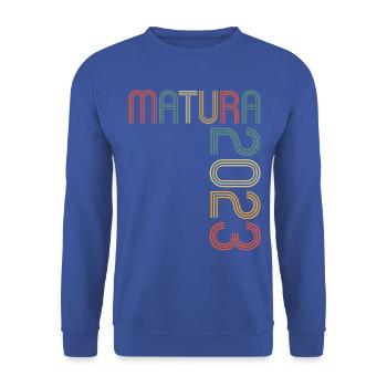 Matura Jeunes Filles Femmes et Hommes Matura 2023 - Sweat-shirt Unisexe - bleu royal - Devant - Alina (178cm) & Michal (187cm)