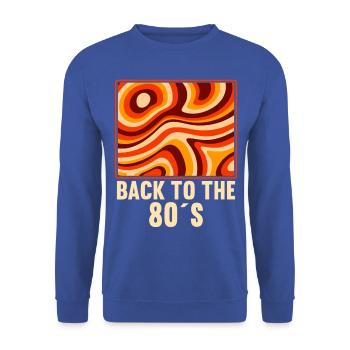 80s Themed Party Back to the 80s Costume - Unisex Sweatshirt - royal blue - Front - Alina (178cm) & Michal (187cm)