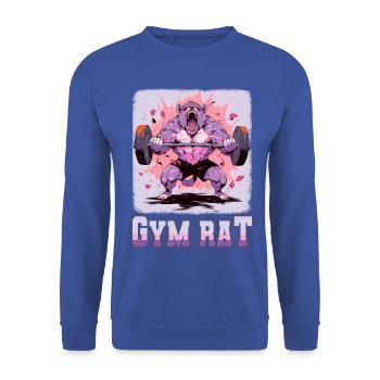 Gym Council Bodybuilding Weight Training Fun Fitness - Unisex Sweatshirt - royal blue - Front - Alina (178cm) & Michal (187cm)
