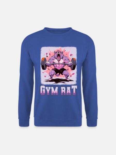 Gym Rat Bodybuilding Kraftsport lustiges Fitness - Unisex Pullover - Royalblau
