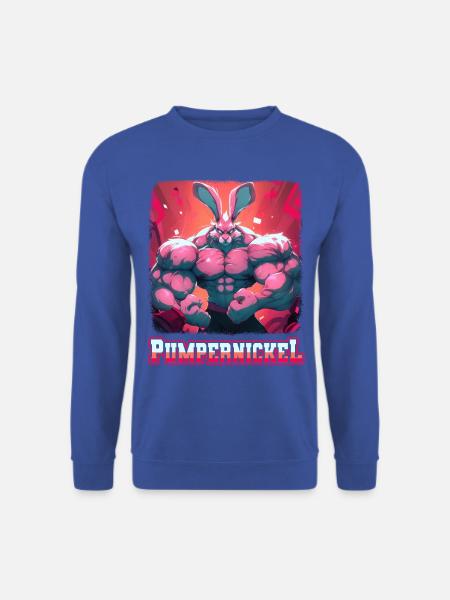 Pumpernickel Bodybuilding Kraftsport Fitness Meme - Unisex Pullover - Royalblau