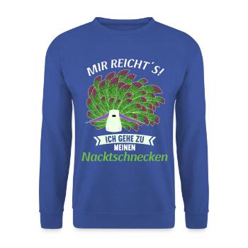 Nudibranch Nacktkiemer Nacktschnecken - Unisex Pullover - Royalblau - Vorne - Alina (178cm) & Michal (187cm)