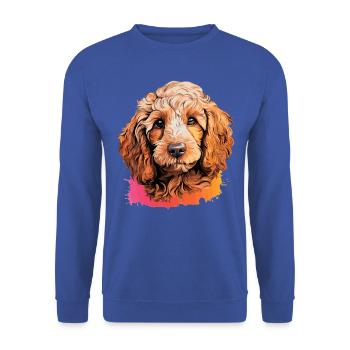 Poodle - Unisex Sweatshirt - royal blue - Front - Alina (178cm) & Michal (187cm)