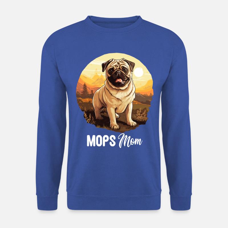 Mops - Unisex Pullover - Royalblau