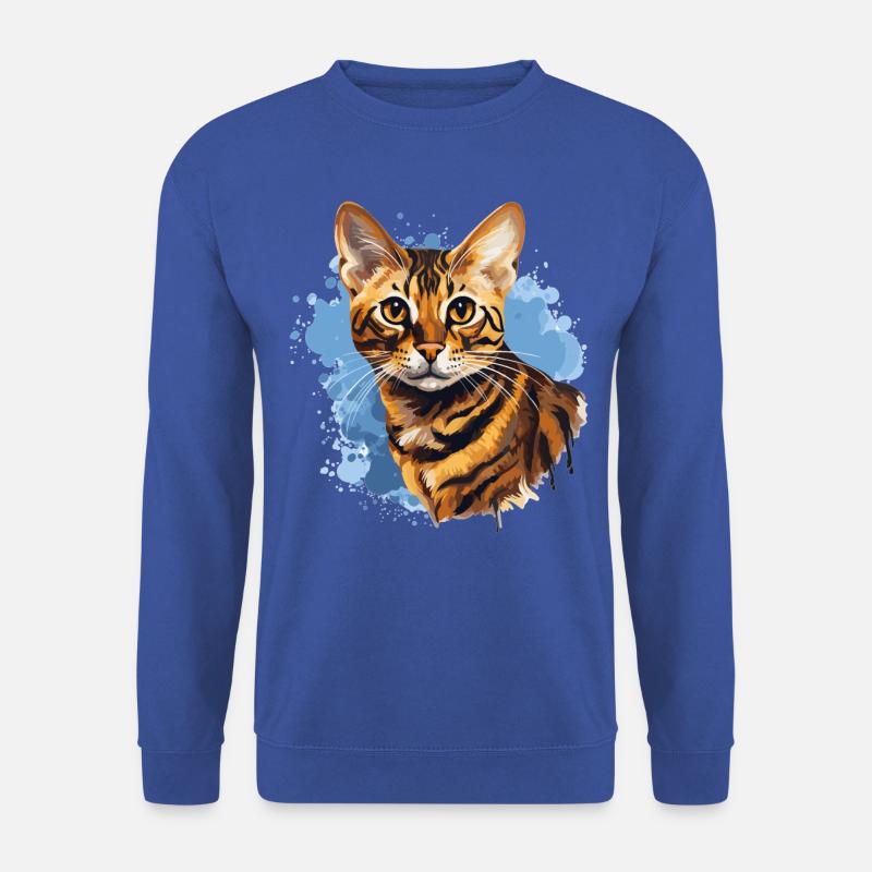 Bengal Cat - Unisex Pullover - Royalblau