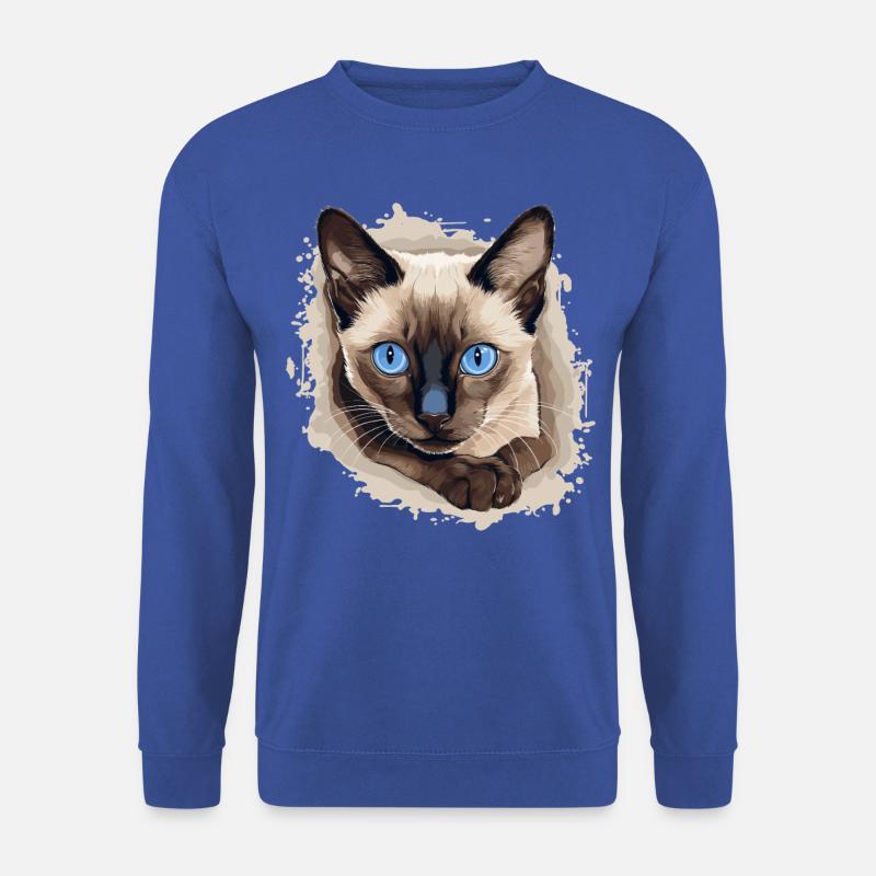 Siamese Cat Siamkatze - Unisex Pullover - Royalblau