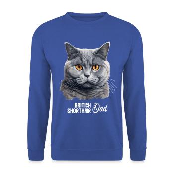 British Shorthair - Sweat-shirt Unisexe - bleu royal - Devant - Alina (178cm) & Michal (187cm)