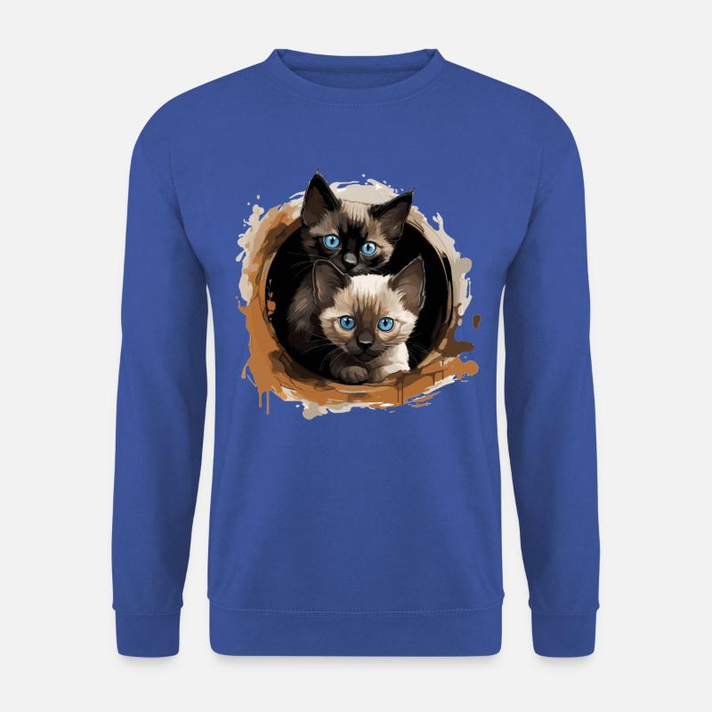 Siamese Cat Siamkatze - Unisex Pullover - Royalblau