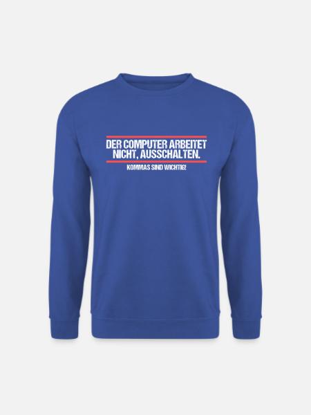 Lustiger Komma Satzzeichen Spruch Deutschlehrer - Unisex Pullover - Royalblau