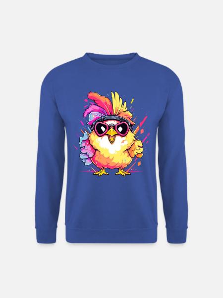 Huhn Hühner Hühnerbesitzer Verrücktes Huhn - Unisex Pullover - Royalblau