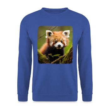 Red Pandas Realistic Red Panda - Unisex Sweatshirt - royal blue - Front - Alina (178cm) & Michal (187cm)