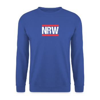 NRW Nordrhein Westfalen - Unisex Pullover - Royalblau - Vorne - Alina (178cm) & Michal (187cm)
