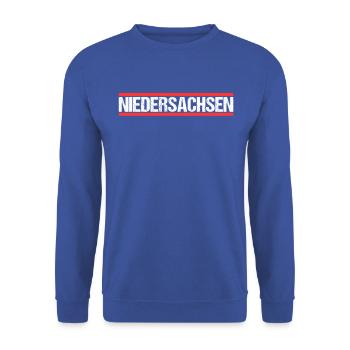 Niedersachse Niedersächsin Niedersachsen - Unisex Pullover - Royalblau - Vorne - Alina (178cm) & Michal (187cm)