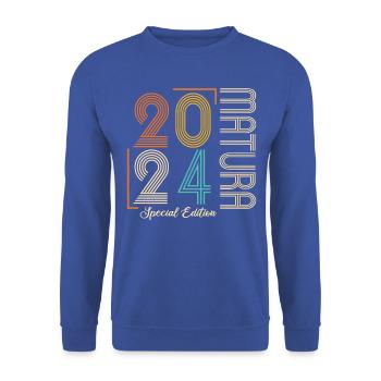 Matura Young Girls Women and Men Matura 2024 - Unisex Sweatshirt - royal blue - Front - Alina (178cm) & Michal (187cm)