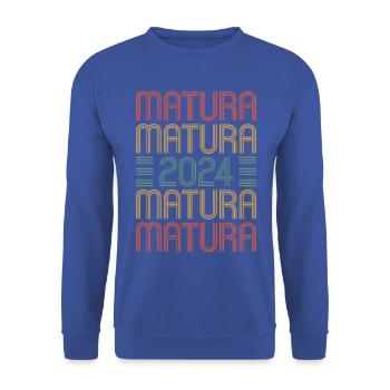Matura Young Girls Women and Men Matura 2024 - Unisex Sweatshirt - royal blue - Front - Alina (178cm) & Michal (187cm)
