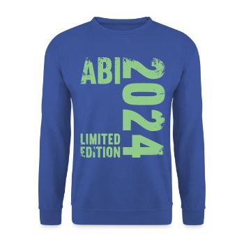 Abitur Junge Mädchen Abi Abitur 2024 - Unisex Pullover - Royalblau - Vorne - Alina (178cm) & Michal (187cm)