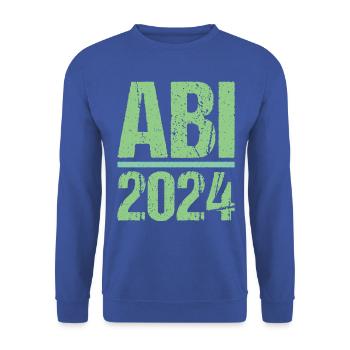 Abitur Junge Mädchen Abi Abitur 2024 - Unisex Pullover - Royalblau - Vorne - Alina (178cm) & Michal (187cm)