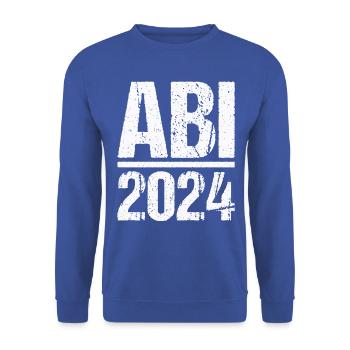 Abitur Junge Mädchen Abi Abitur 2024 - Unisex Pullover - Royalblau - Vorne - Alina (178cm) & Michal (187cm)
