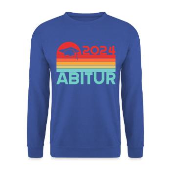 Abitur Junge Mädchen Abi Abitur 2024 - Unisex Pullover - Royalblau - Vorne - Alina (178cm) & Michal (187cm)