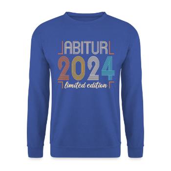 Abitur Junge Mädchen Abi Abitur 2024 - Unisex Pullover - Royalblau - Vorne - Alina (178cm) & Michal (187cm)