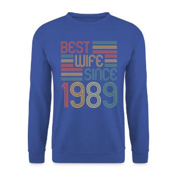 Meilleure épouse depuis 1989 35e anniversaire de mariage - Sweat-shirt Unisexe - bleu royal - Devant - Alina (178cm) & Michal (187cm)