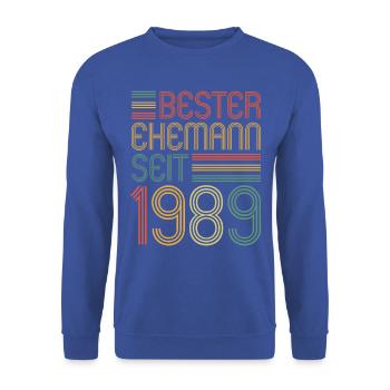 Meilleur mari depuis 1989 35e anniversaire de mariage - Sweat-shirt Unisexe - bleu royal - Devant - Alina (178cm) & Michal (187cm)