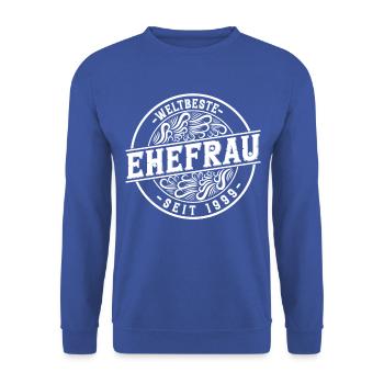 Best wife since 1999 25th wedding anniversary - Unisex Sweatshirt - royal blue - Front - Alina (178cm) & Michal (187cm)