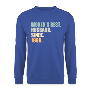Best husband since 1999 25th wedding anniversary - Unisex Sweatshirt - royal blue - Front - Alina (178cm) & Michal (187cm)