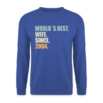 Best wife since 2004 20th wedding anniversary - Unisex Sweatshirt - royal blue - Front - Alina (178cm) & Michal (187cm)