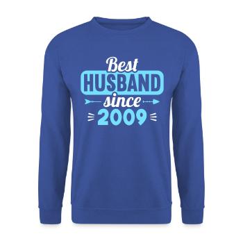 Best husband since 2009 15th wedding anniversary - Unisex Sweatshirt - royal blue - Front - Alina (178cm) & Michal (187cm)