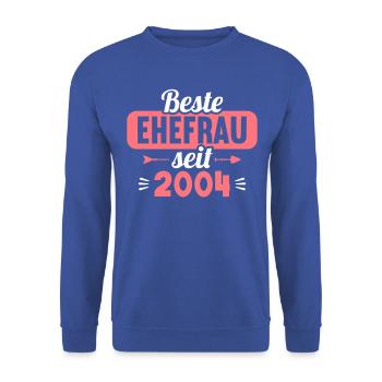 Best wife since 2004 20th wedding anniversary - Unisex Sweatshirt - royal blue - Front - Alina (178cm) & Michal (187cm)