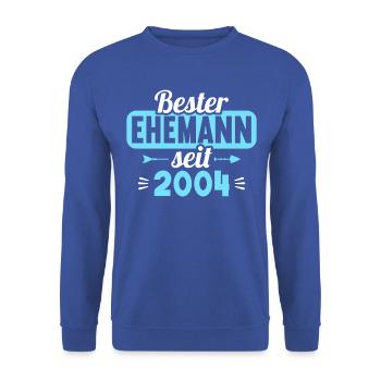 Best husband since 2004 20th wedding anniversary - Unisex Sweatshirt - royal blue - Front - Alina (178cm) & Michal (187cm)