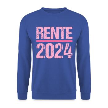 Retirement Pension Pensioner Pensioner Pension 2024 - Unisex Sweatshirt - royal blue - Front - Alina (178cm) & Michal (187cm)