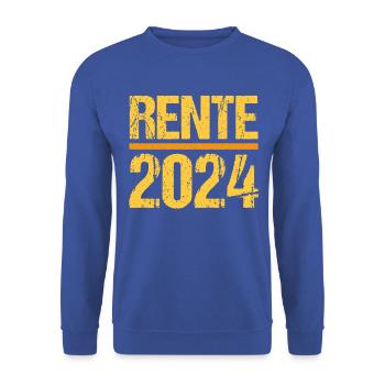 Retirement Pension Pensioner Pensioner Pension 2024 - Unisex Sweatshirt - royal blue - Front - Alina (178cm) & Michal (187cm)