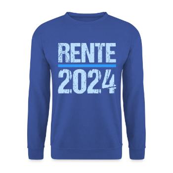 Retirement Pension Pensioner Pensioner Pension 2024 - Unisex Sweatshirt - royal blue - Front - Alina (178cm) & Michal (187cm)