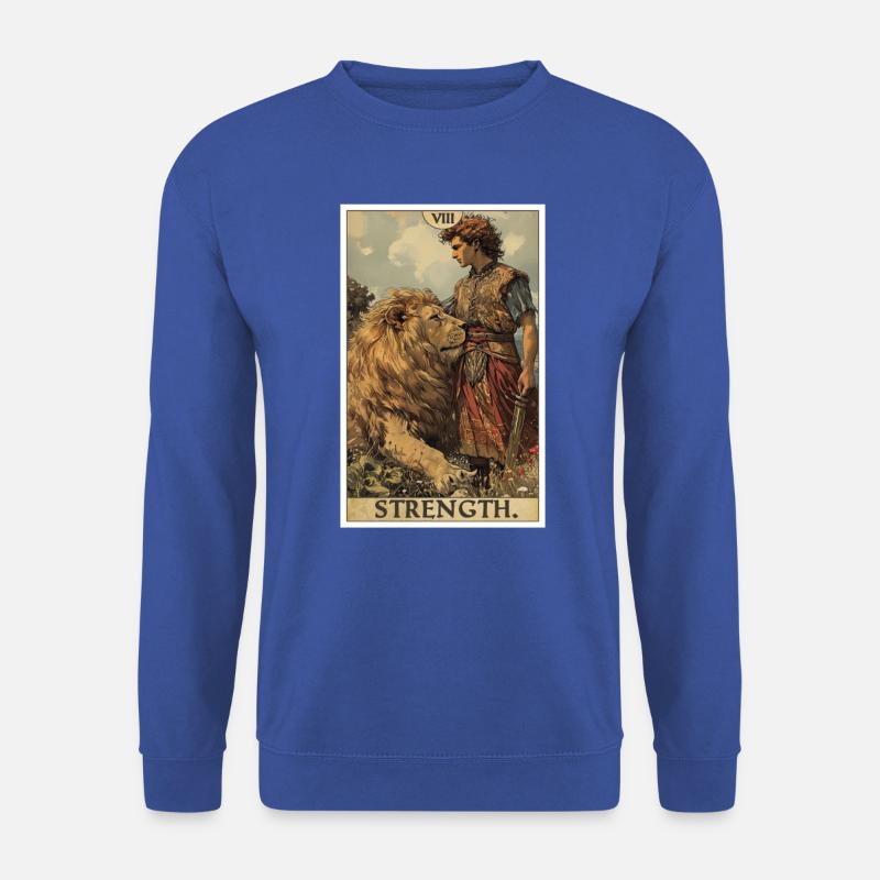 Tarotkarten Tarotkarte Strength Kraft - Unisex Pullover - Royalblau