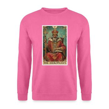 Tarotkarte The Hierophant Der Hierophant - Unisex Pullover - Pink - Vorne