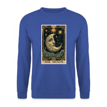 Tarot Cards Tarot Card The Moon The Moon - Unisex Sweatshirt - royal blue - Front - Alina (178cm) & Michal (187cm)