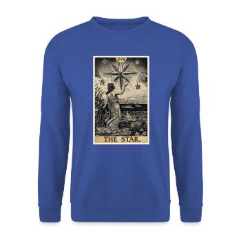 Tarot Cards Tarot Card The Star The Star - Unisex Sweatshirt - royal blue - Front - Alina (178cm) & Michal (187cm)