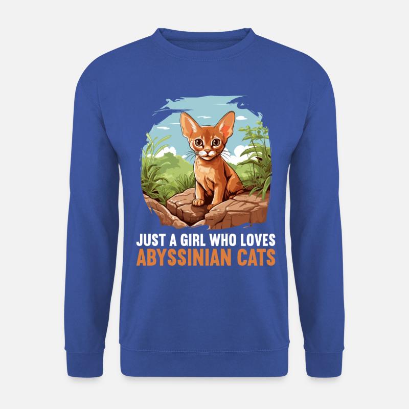 Abyssinian Cat Abessinierkatze - Unisex Pullover - Royalblau