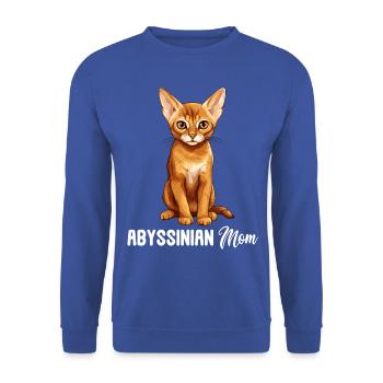 Abyssinian Cat Abessinierkatze - Unisex Sweatshirt - royal blue - Front - Alina (178cm) & Michal (187cm)