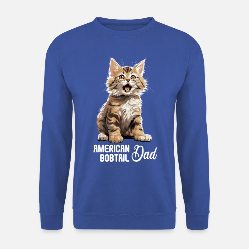 Chat Chats American Bobtail - Sweat-shirt Unisexe - bleu royal