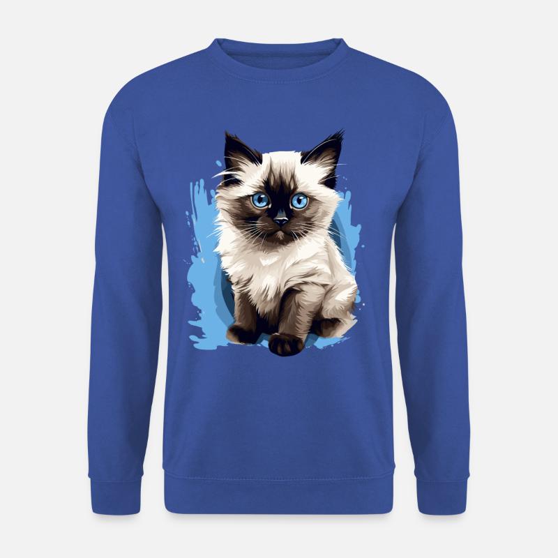 Birman Cat Birma Katze - Unisex Pullover - Royalblau