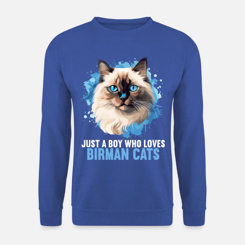 Birman Cat Birma Katze - Unisex Pullover - Royalblau